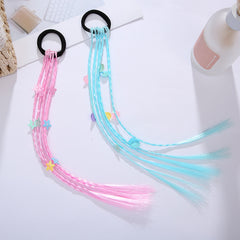 Colorful Wigs Hair Bands Braid Rope Ponytail Hair Ornament For Girls Kids