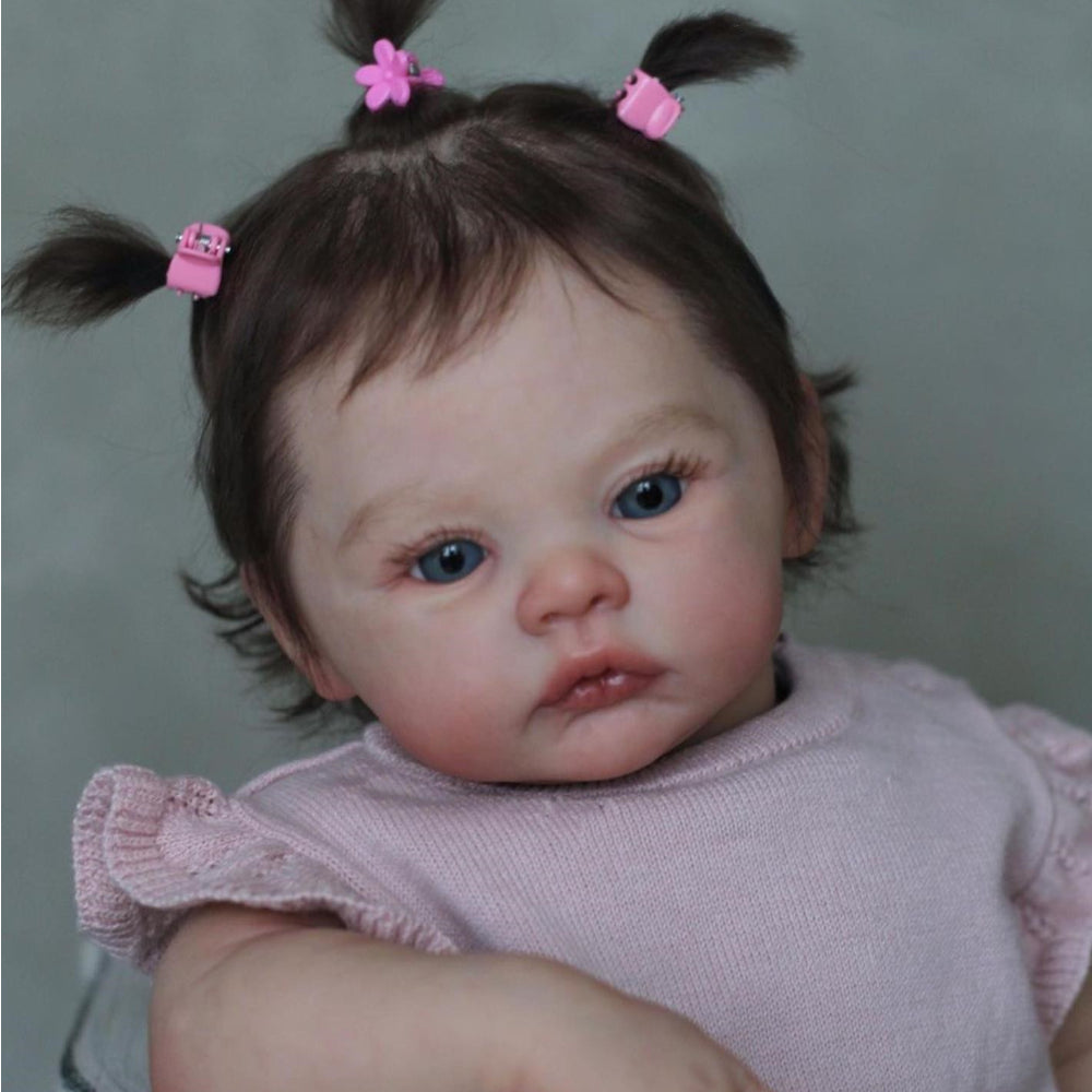 BZDOLL 19in Silicone Reborn Doll, Realistic Appearance, Visible Veins, 3D Skin