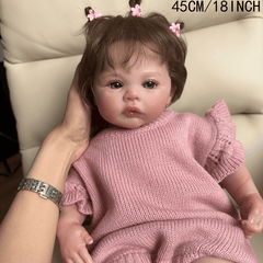 BZDOLL 19in Silicone Reborn Doll, Realistic Appearance, Visible Veins, 3D Skin