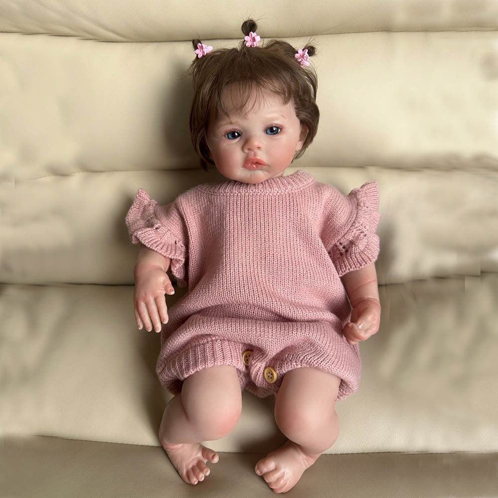 BZDOLL 19in Silicone Reborn Doll, Realistic Appearance, Visible Veins, 3D Skin