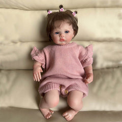 BZDOLL 19in Silicone Reborn Doll, Realistic Appearance, Visible Veins, 3D Skin