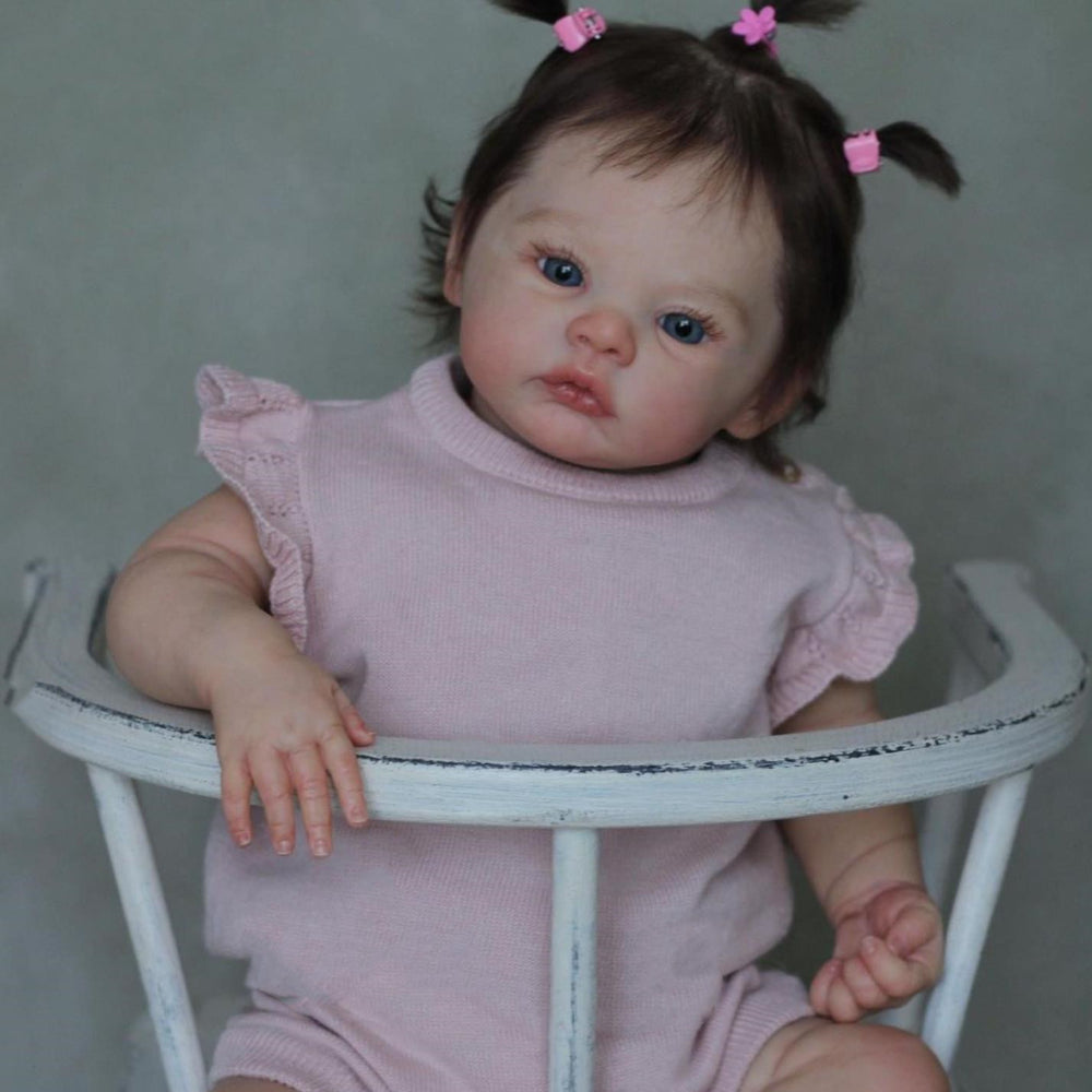 BZDOLL 19in Silicone Reborn Doll, Realistic Appearance, Visible Veins, 3D Skin