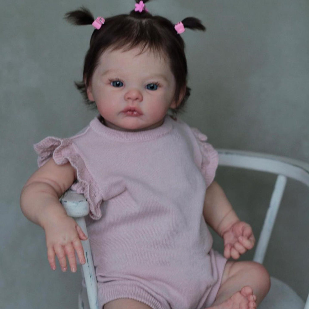 BZDOLL 19in Silicone Reborn Doll, Realistic Appearance, Visible Veins, 3D Skin
