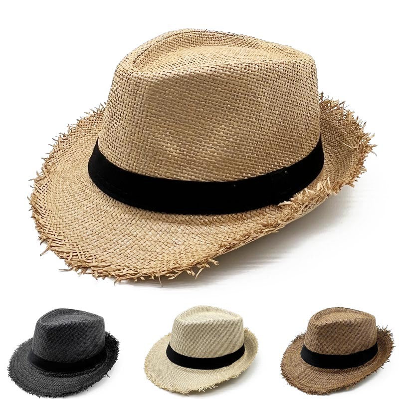 Breathable Top Hat Solid Sunscreen Beach Hat Outdoor Travel Jazz Hat