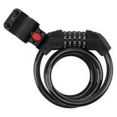 Bike Anti-theft Password Lock Thickened Steel Cable w/ Bracket