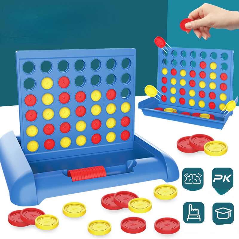 Kids Classic Grid Board Game 4x4 2 Player Strategy Game for Families, Children