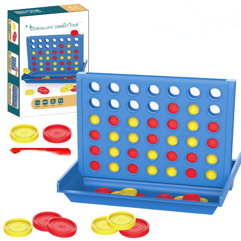 Kids Classic Grid Board Game 4x4 2 Player Strategy Game for Families, Children