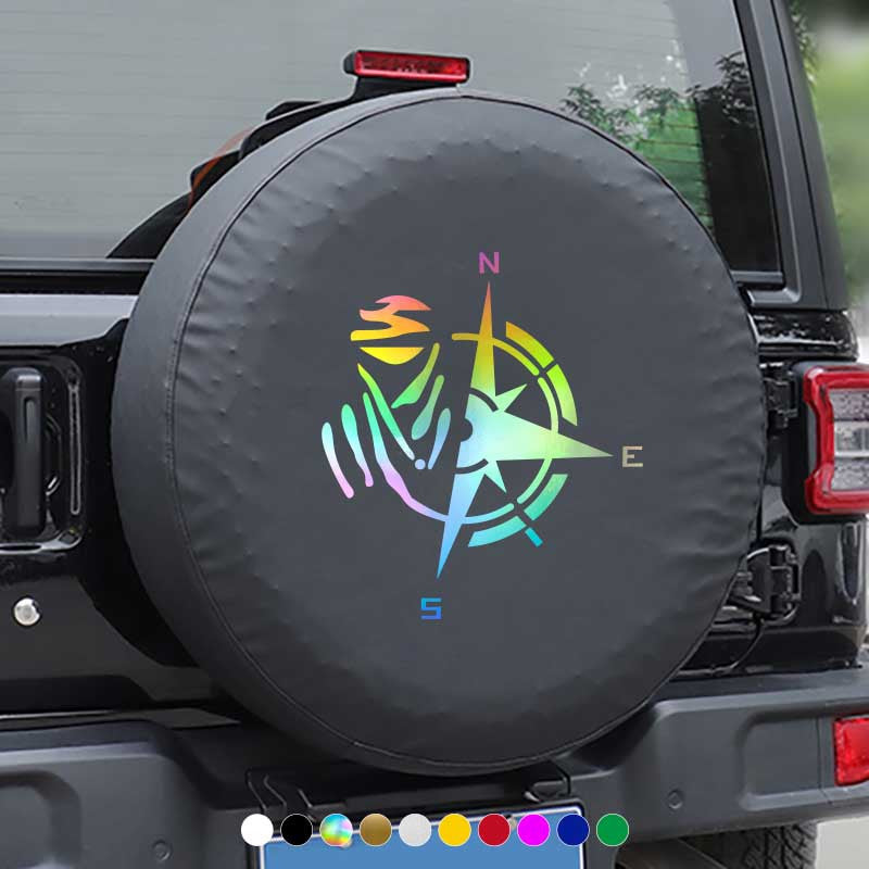 Adventure Sports Compass Car Stickers Waterproof Vinyl Decal