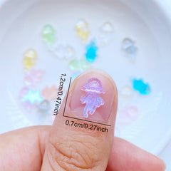 100 Mini Jellyfish Resin Embellishments for Scrapbooking & Crafts