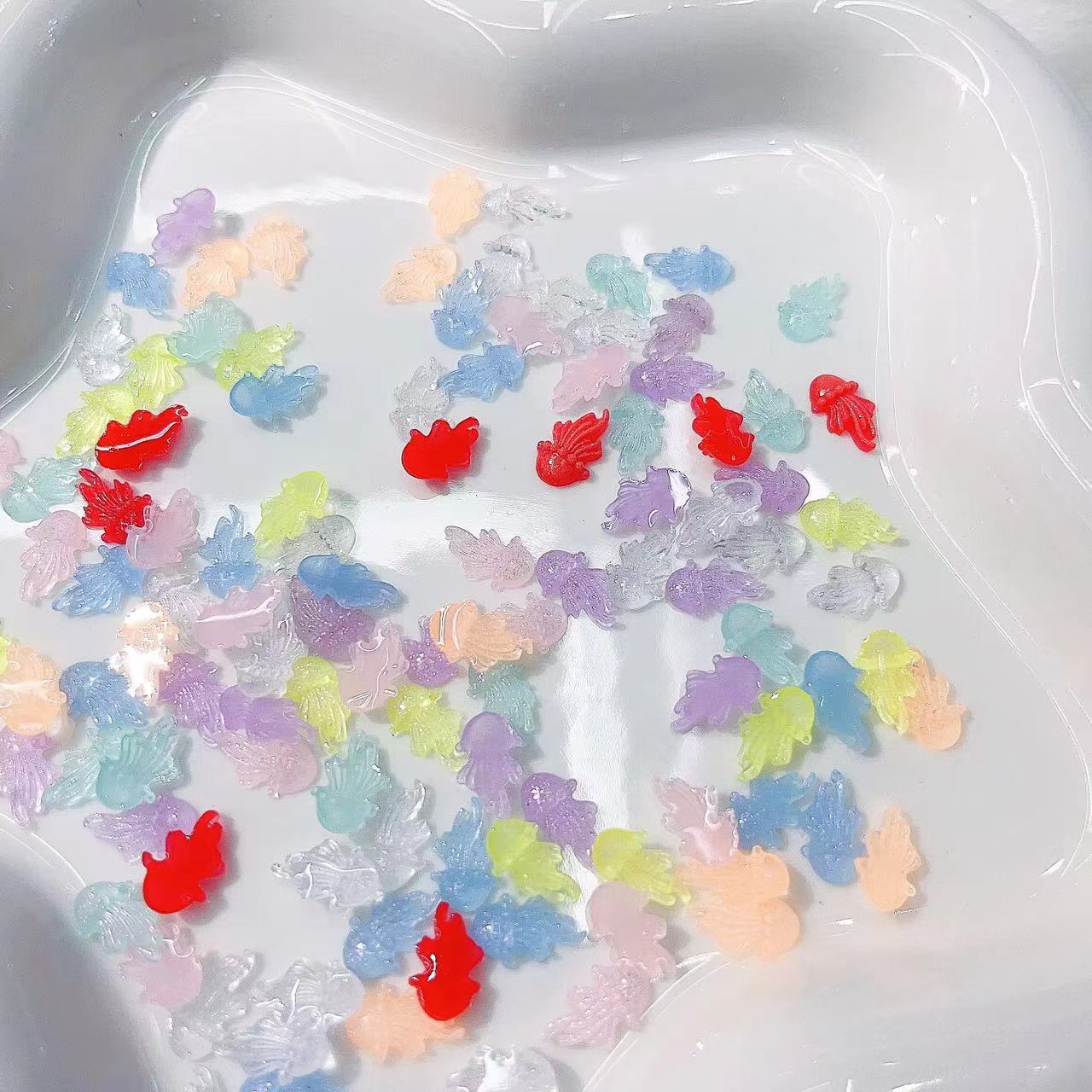 100 Mini Jellyfish Resin Embellishments for Scrapbooking & Crafts