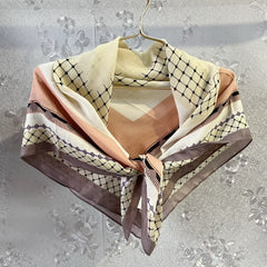 Geometric Print Square Scarf Classic Vintage Bandana Women Head Wraps