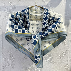 Geometric Print Square Scarf Classic Vintage Bandana Women Head Wraps