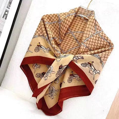 Geometric Print Square Scarf Classic Vintage Bandana Women Head Wraps