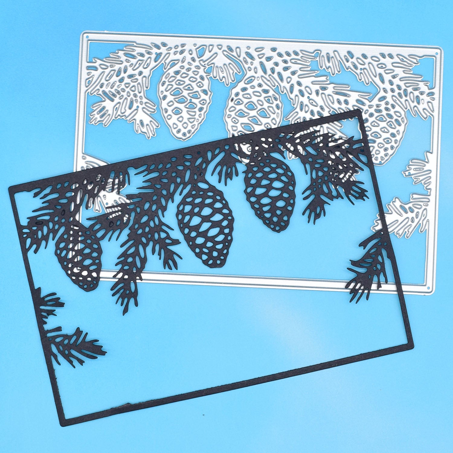 Pine Cones Background Frame Cutting Dies for DIY Scrapbooking Christmas