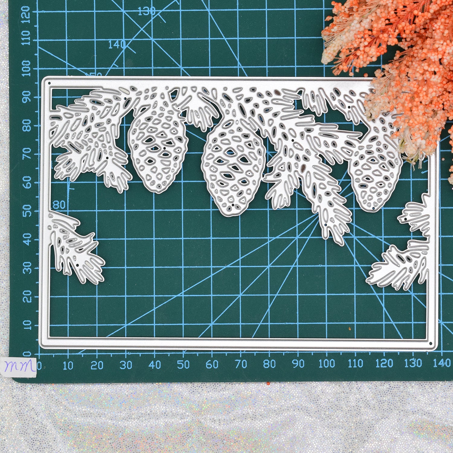 Pine Cones Background Frame Cutting Dies for DIY Scrapbooking Christmas