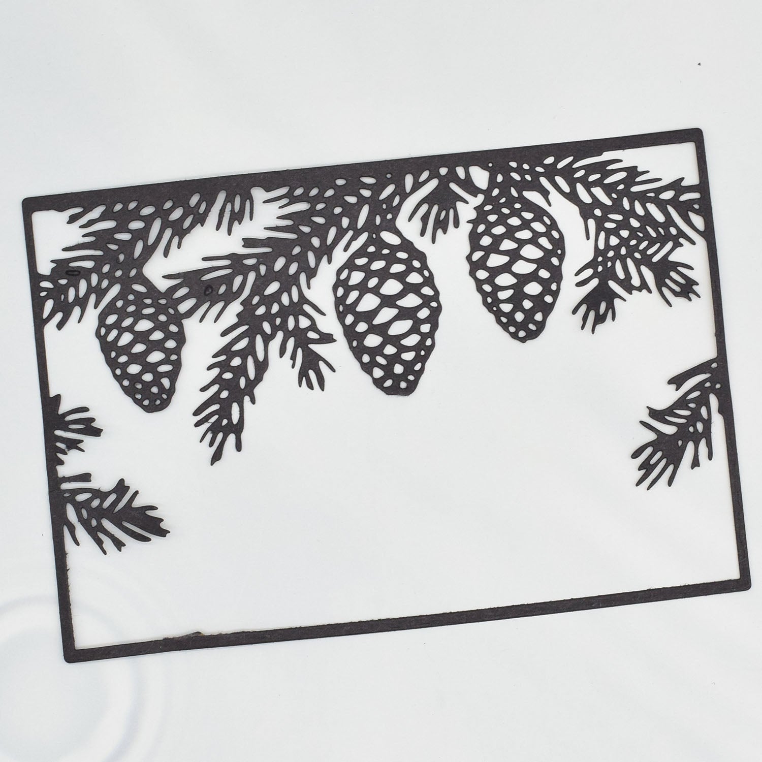 Pine Cones Background Frame Cutting Dies for DIY Scrapbooking Christmas