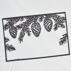 Pine Cones Background Frame Cutting Dies for DIY Scrapbooking Christmas
