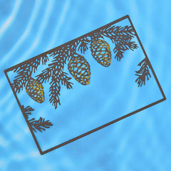 Pine Cones Background Frame Cutting Dies for DIY Scrapbooking Christmas