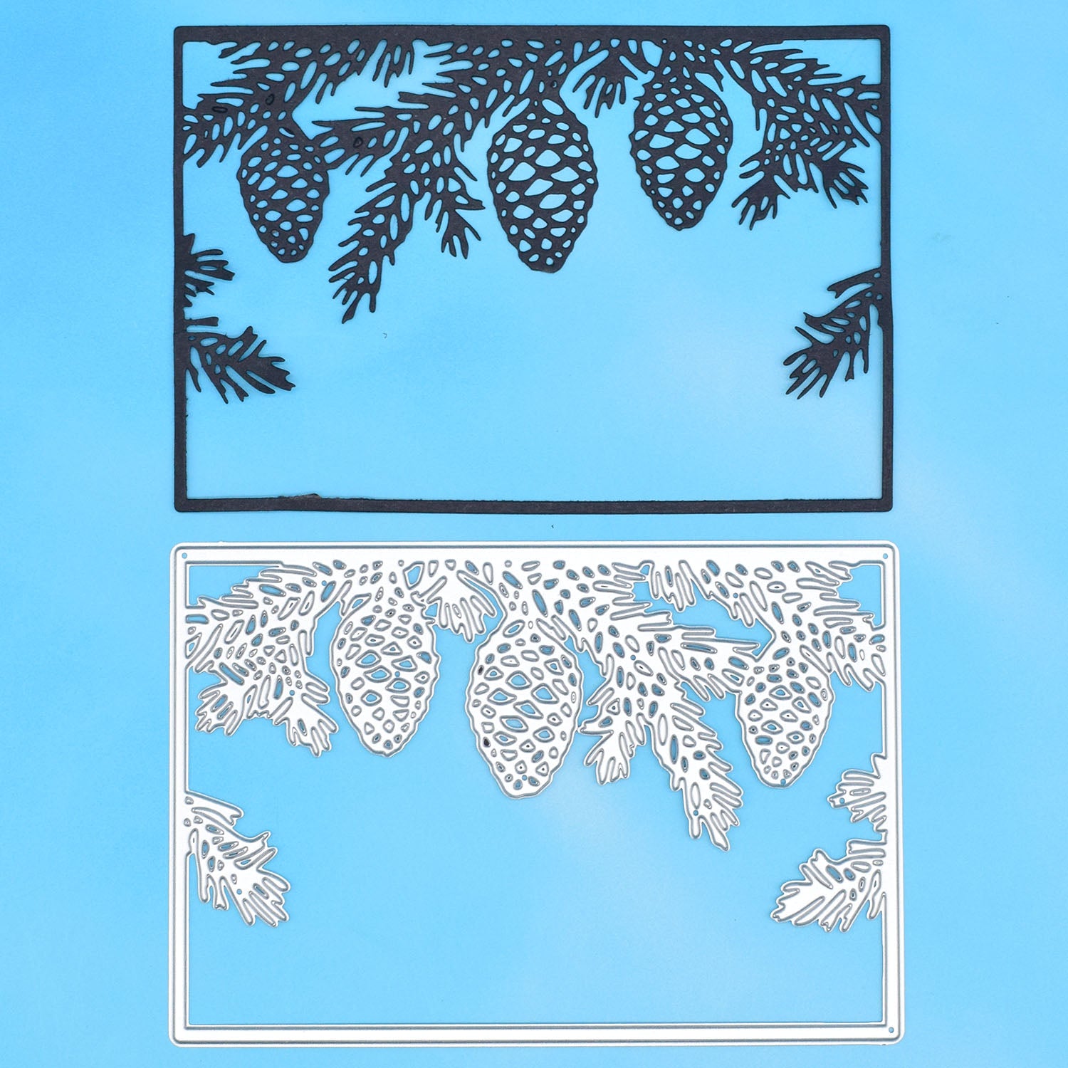 Pine Cones Background Frame Cutting Dies for DIY Scrapbooking Christmas