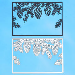Pine Cones Background Frame Cutting Dies for DIY Scrapbooking Christmas