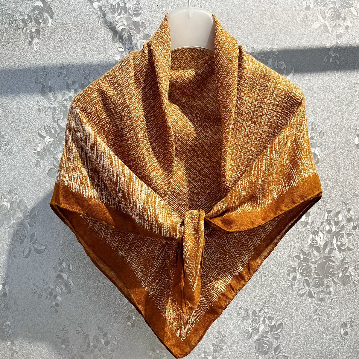 Plain Print Square Scarf Classic Shawl Vintage Large Bandana