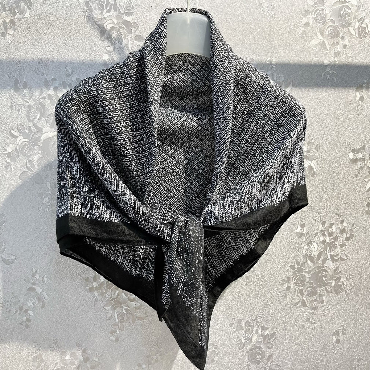 Plain Print Square Scarf Classic Shawl Vintage Large Bandana