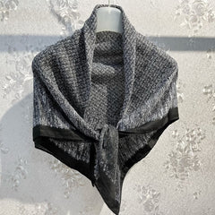 Plain Print Square Scarf Classic Shawl Vintage Large Bandana