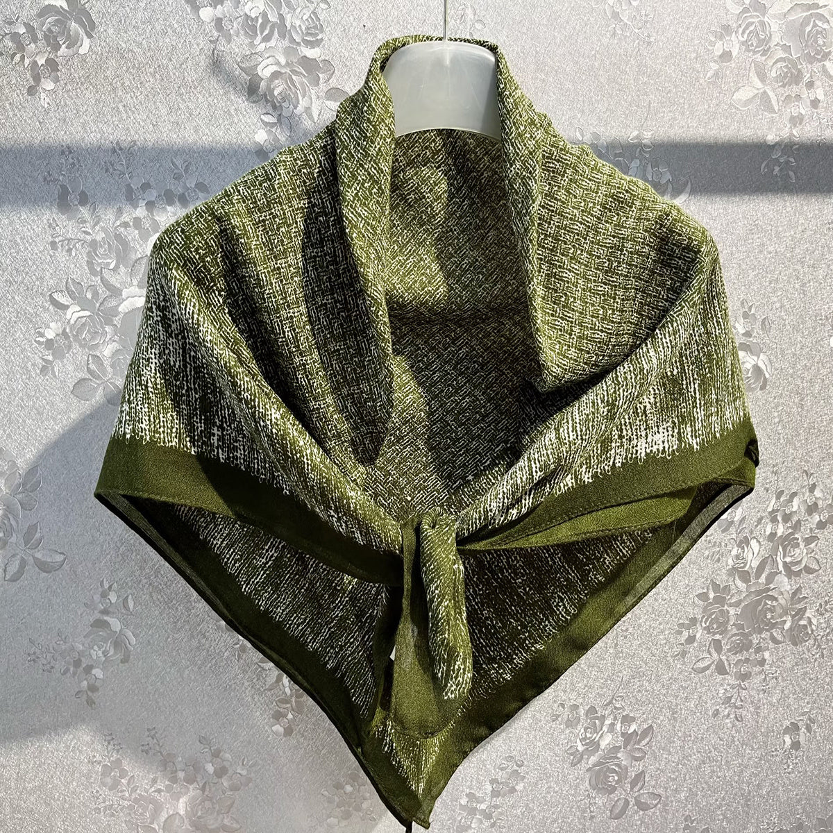 Plain Print Square Scarf Classic Shawl Vintage Large Bandana