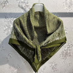 Plain Print Square Scarf Classic Shawl Vintage Large Bandana