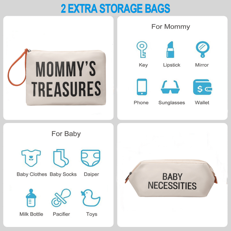 Large Capacity Baby Diaper Bag Maternity Tote for Moms Stroller Bag