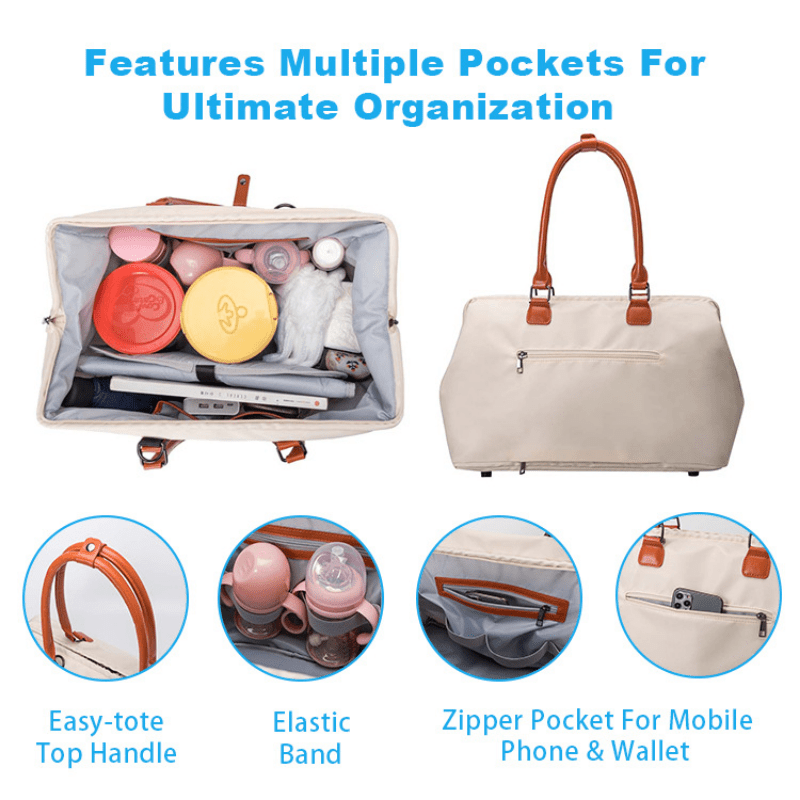 Large Capacity Baby Diaper Bag Maternity Tote for Moms Stroller Bag