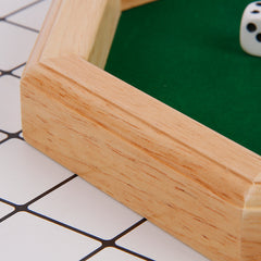 Solid Wood Dice Tray with Felt Lining - Perfect for Parties and Bars