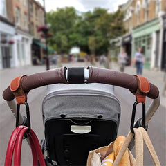 360 Rotatable PU Leather Stroller Hook for Cart & Pram Accessories