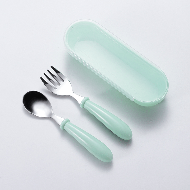 304 Stainless Steel Cartoon Tableware Fork Spoon Box Set for Birthday Gift