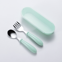 304 Stainless Steel Cartoon Tableware Fork Spoon Box Set for Birthday Gift