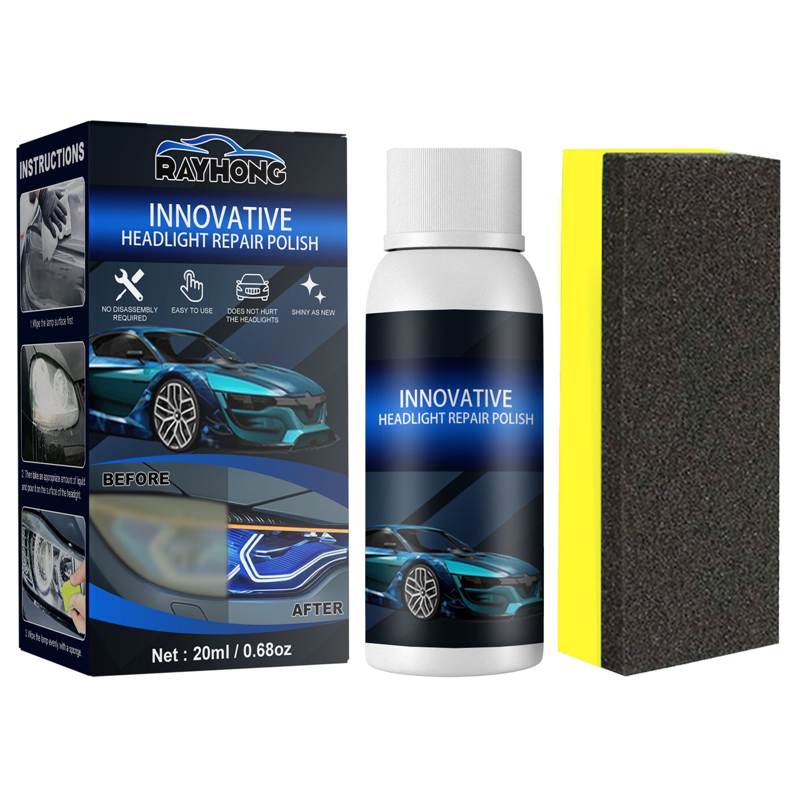 Car Headlight Repair Fluid Plating Film Tool Crystal Renovation Agent