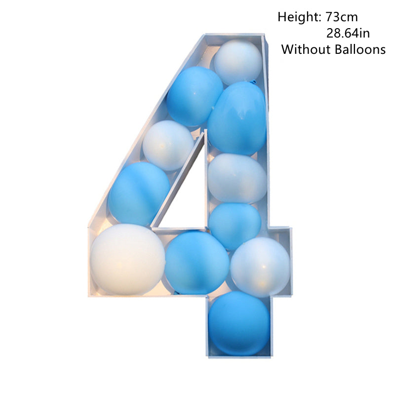 Number Balloon Filling Box for Birthday Party Decoration
