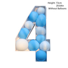 Number Balloon Filling Box for Birthday Party Decoration
