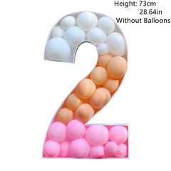 Number Balloon Filling Box for Birthday Party Decoration