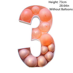 Number Balloon Filling Box for Birthday Party Decoration