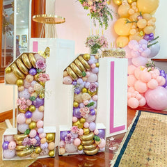 Number Balloon Filling Box for Birthday Party Decoration
