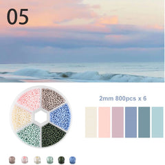 4800pcs Glass Beads DIY Jewelry Accessory