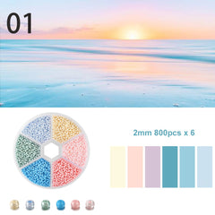 4800pcs Glass Beads DIY Jewelry Accessory