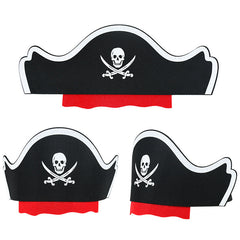 10Pcs Pirate Captain Hat & Eye Patch Set Halloween Party Cosplay Costume Props