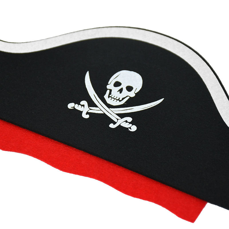 10Pcs Pirate Captain Hat & Eye Patch Set Halloween Party Cosplay Costume Props
