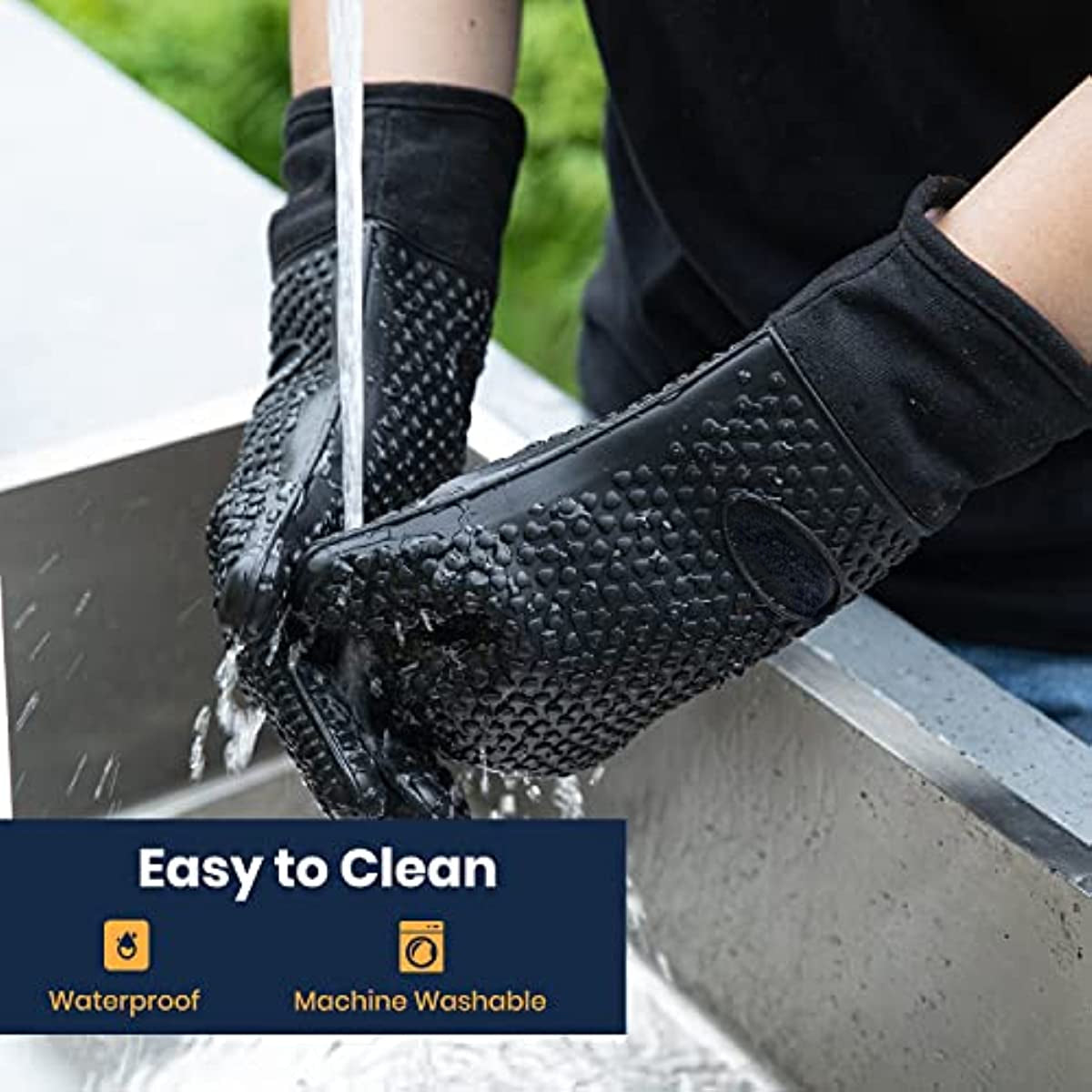 Heat Resistant BBQ Gloves Waterproof Non Slip Pot Holder for Cooking Baking