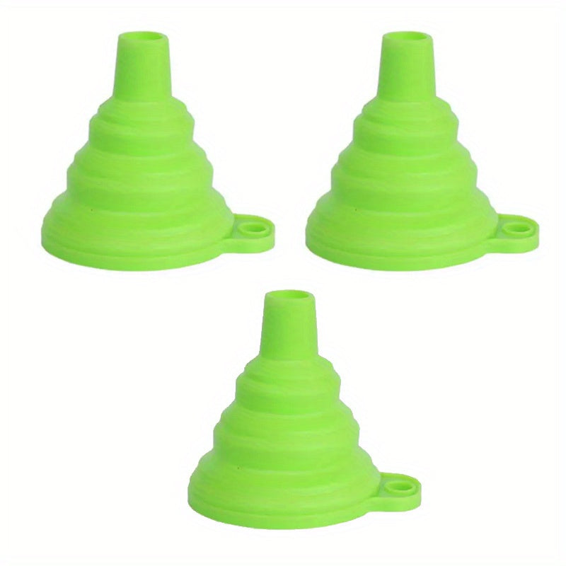 3pcs Telescopic Funnel for Kitchen Camping BBQs