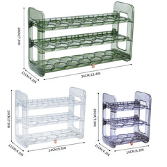 3 Tier Egg Container For Refrigerator Auto Flip Egg Organizer Egg Tray