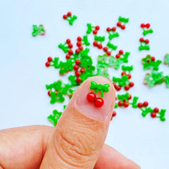 20pcs Mini Cherry Series Resin Figurine Crafts Jewelry Hairwear Accessories