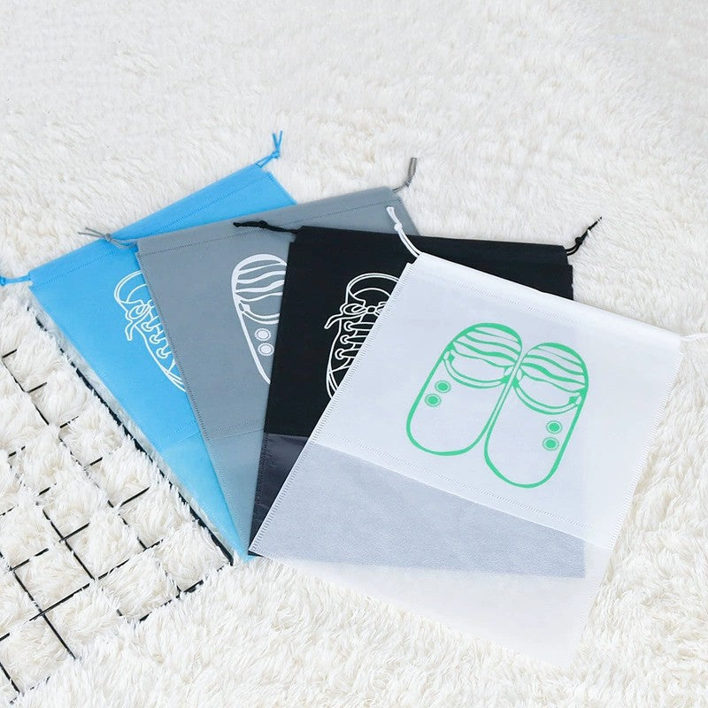 4 Pcs Travel Shoes Storage Pouch Drawstring Dustproof Organizers